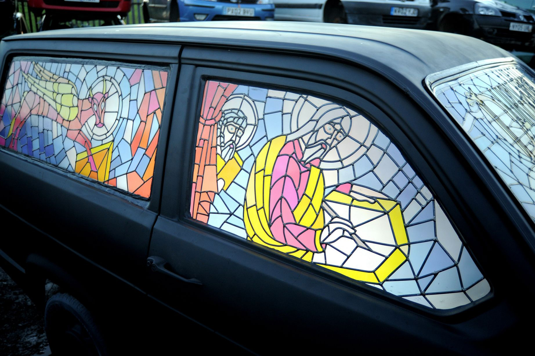 stained glass cars Stuart Langley